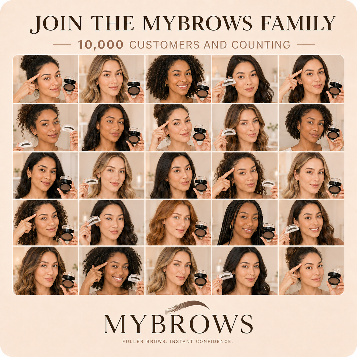 Eyebrow Stamp Kit — Waterproof Brow Powder Stamp